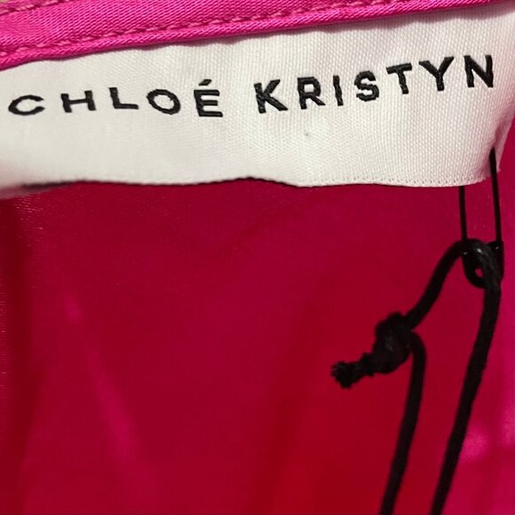 Chloe Kristyn 4111 Non-Stretch Cami Cowl Neck Blouse Pink Women's Size S NEW • - Picture 3 of 5